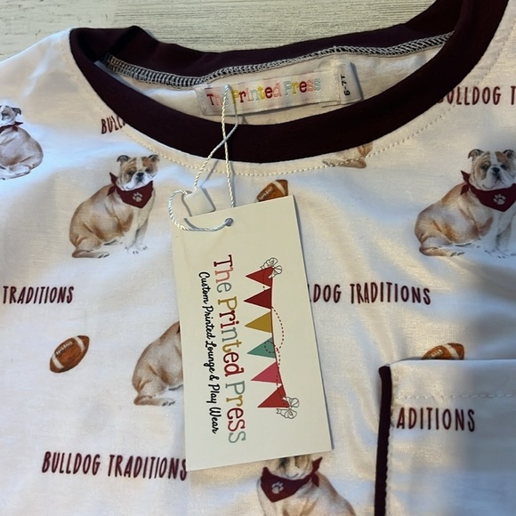 Bulldogs Sleep Set Size 6/7 NWT - Picture 5 of 6